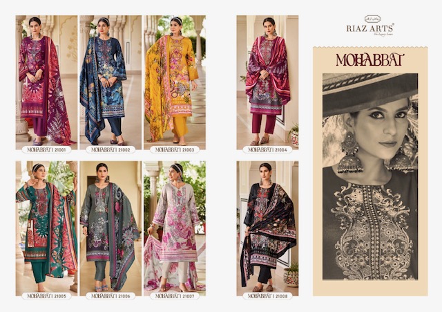 RIAZ ARTS MOHABBAT PURE LAWN KARACHI SUITS