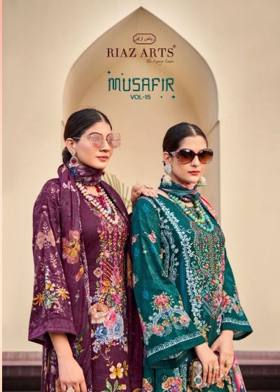 RIAZ ARTS MUSAFIR VOL 15 PURE LAWN KARACHI SUITS