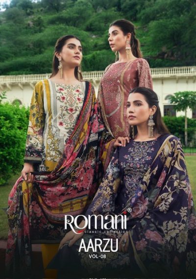 ROMANI AARZU VOL 8 PURE COTTON SUITS CATALOGUE