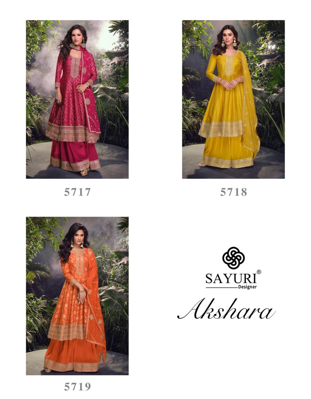 SAYURI DESIGNER AKSHARA VISCOSE SILK SUITS SUPPLIER