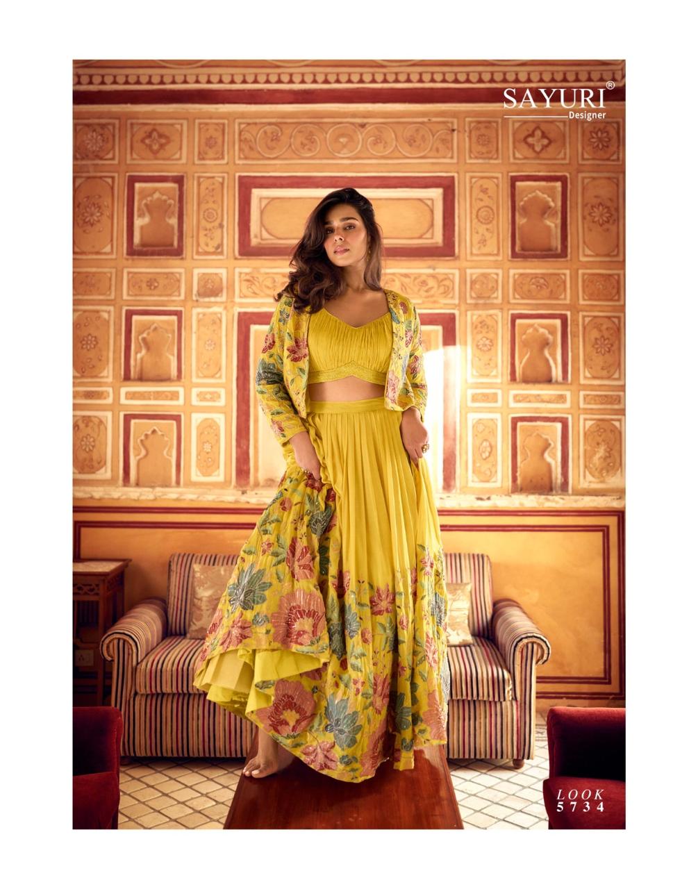 SAYURI DESIGNER INDIRA PREMIUM CHINNO SILK SUITS