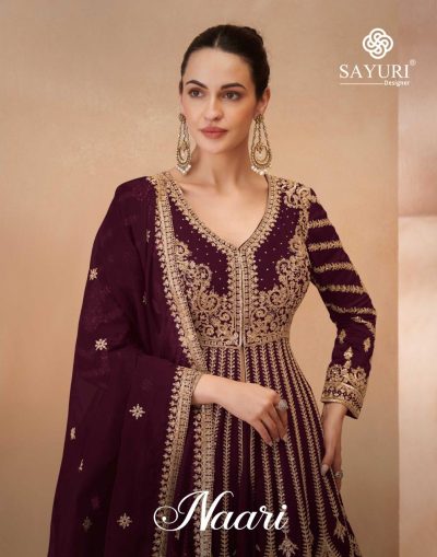 SAYURI DESIGNER NAARI PREMIUM CHINNON SUITS