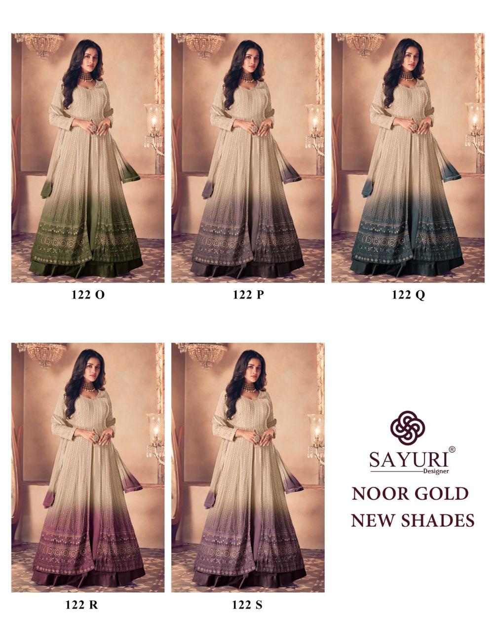 SAYURI DESIGNER NOOR GOLD NEW SHADES COLLECTION