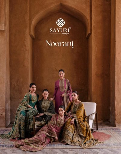 SAYURI DESIGNER NOORANI CREP SILK FANCY SUITS