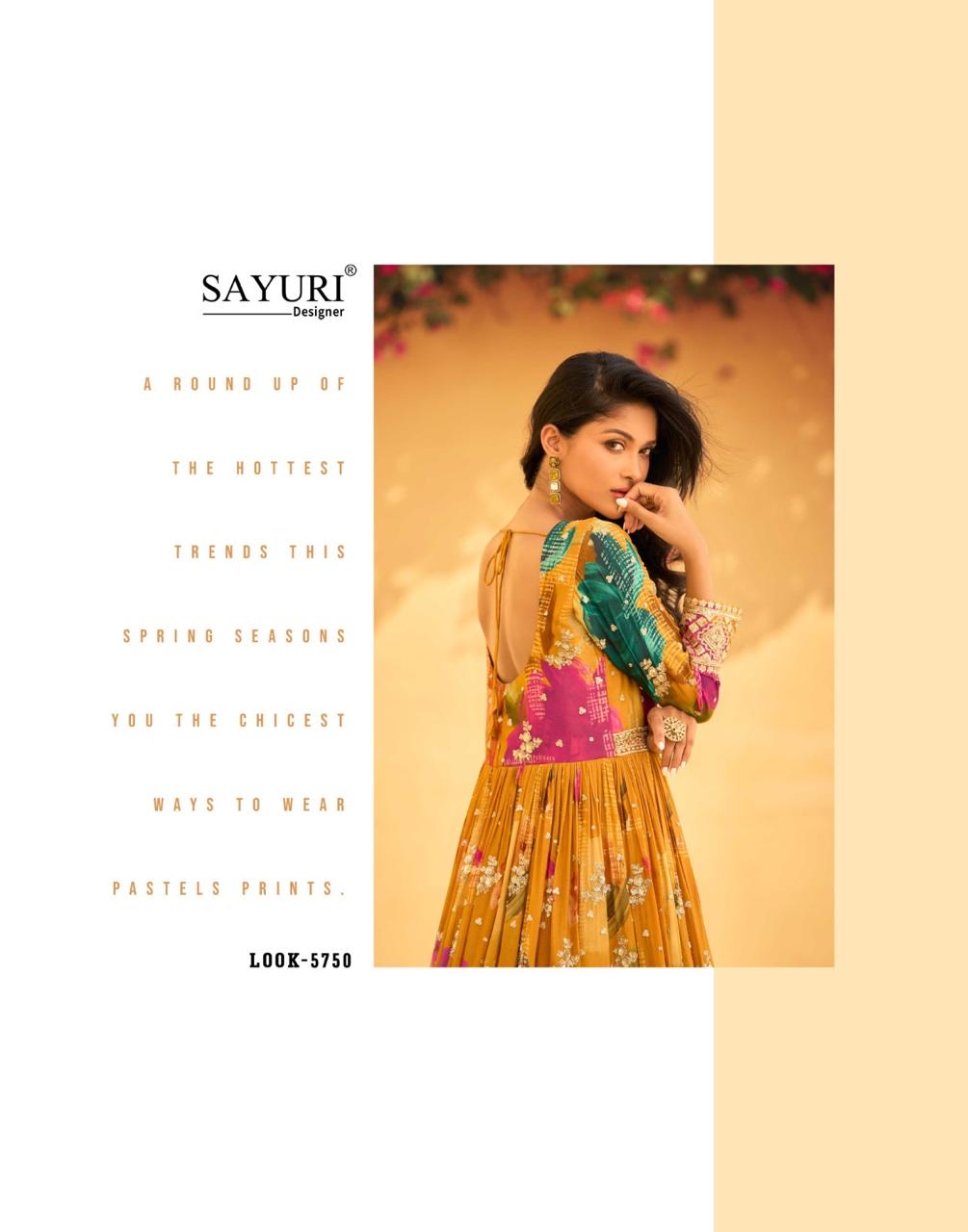 SAYURI DESIGNER RANI CHINON SILK FANCY SUITS