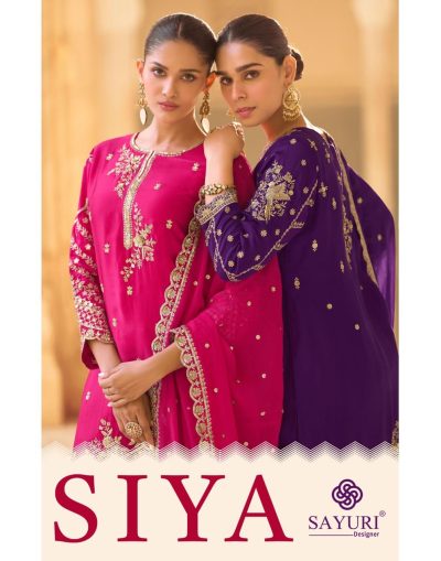 SAYURI DESIGNER SIYA ORGANZA SILK FANCY SUITS