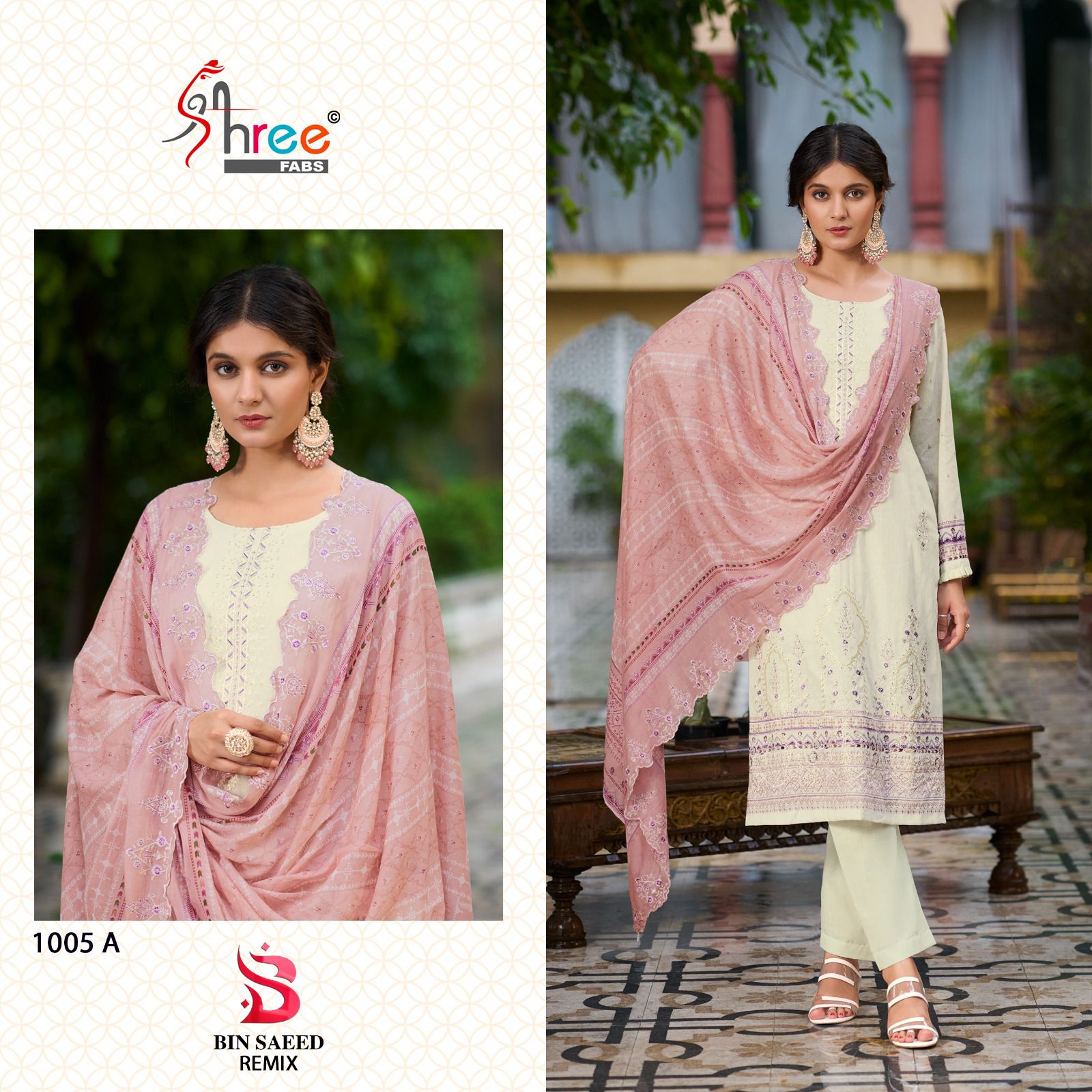 SHREE FABS BIN SAEED REMIX PURE COTTON SUITS