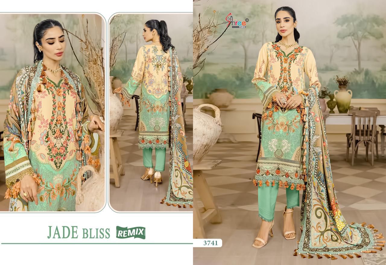 SHREE FABS JADE BLISS REMIX PAKISTANI SUITS SUPPLIER