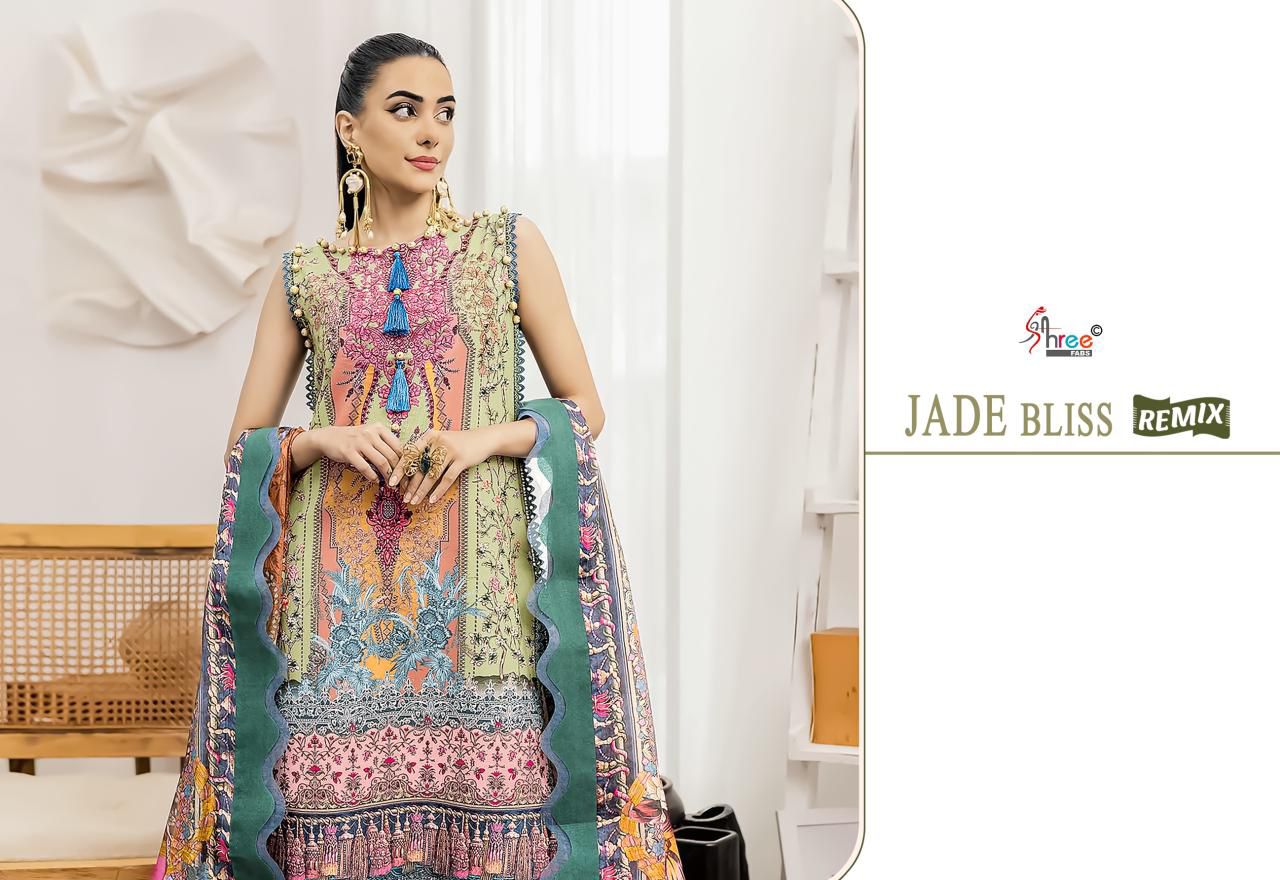 SHREE FABS JADE BLISS REMIX PAKISTANI SUITS SUPPLIER