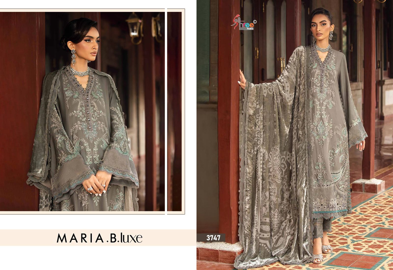 SHREE FABS MARIA B LUXE 3745-3747 PAKISTANI SUITS