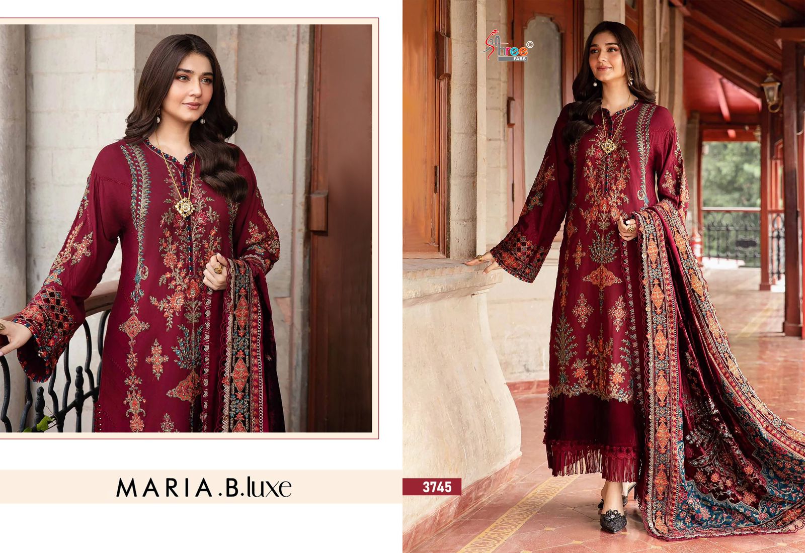 SHREE FABS MARIA B LUXE 3745-3747 PAKISTANI SUITS