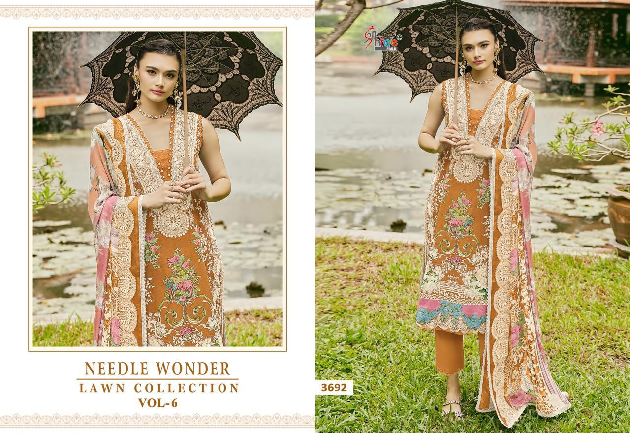 SHREE FABS NEEDLE WONDER VOL 6 LAWN COLLECTION