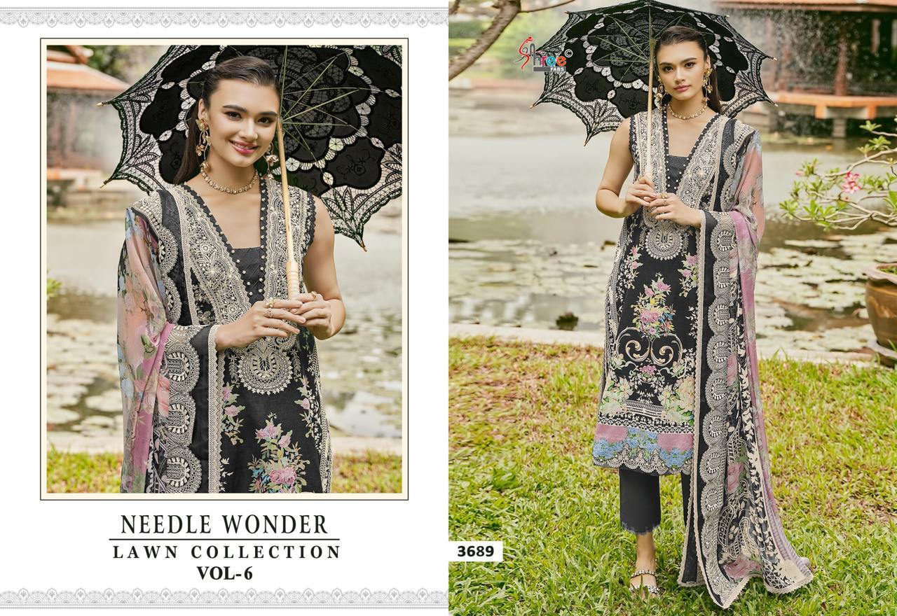 SHREE FABS NEEDLE WONDER VOL 6 LAWN COLLECTION