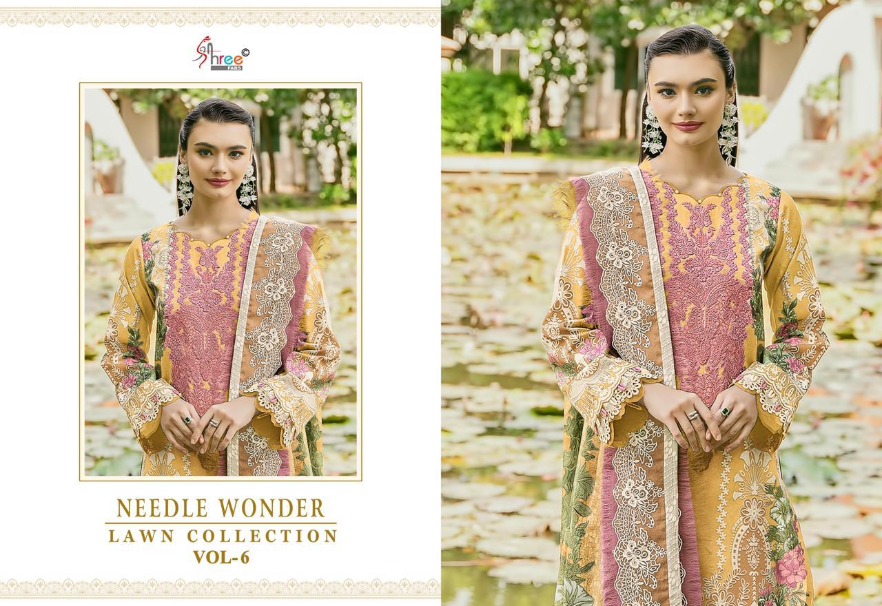 SHREE FABS NEEDLE WONDER VOL 6 LAWN COLLECTION