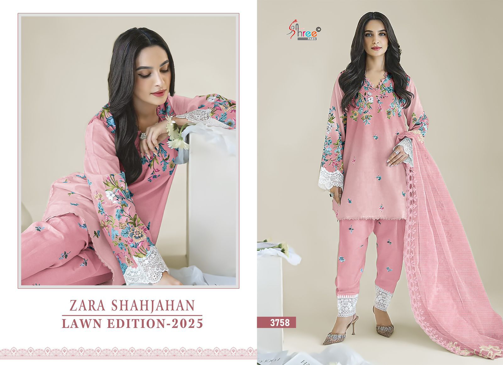 SHREE FABS ZARA SHAHJAHAN LAWN EDITION 2025