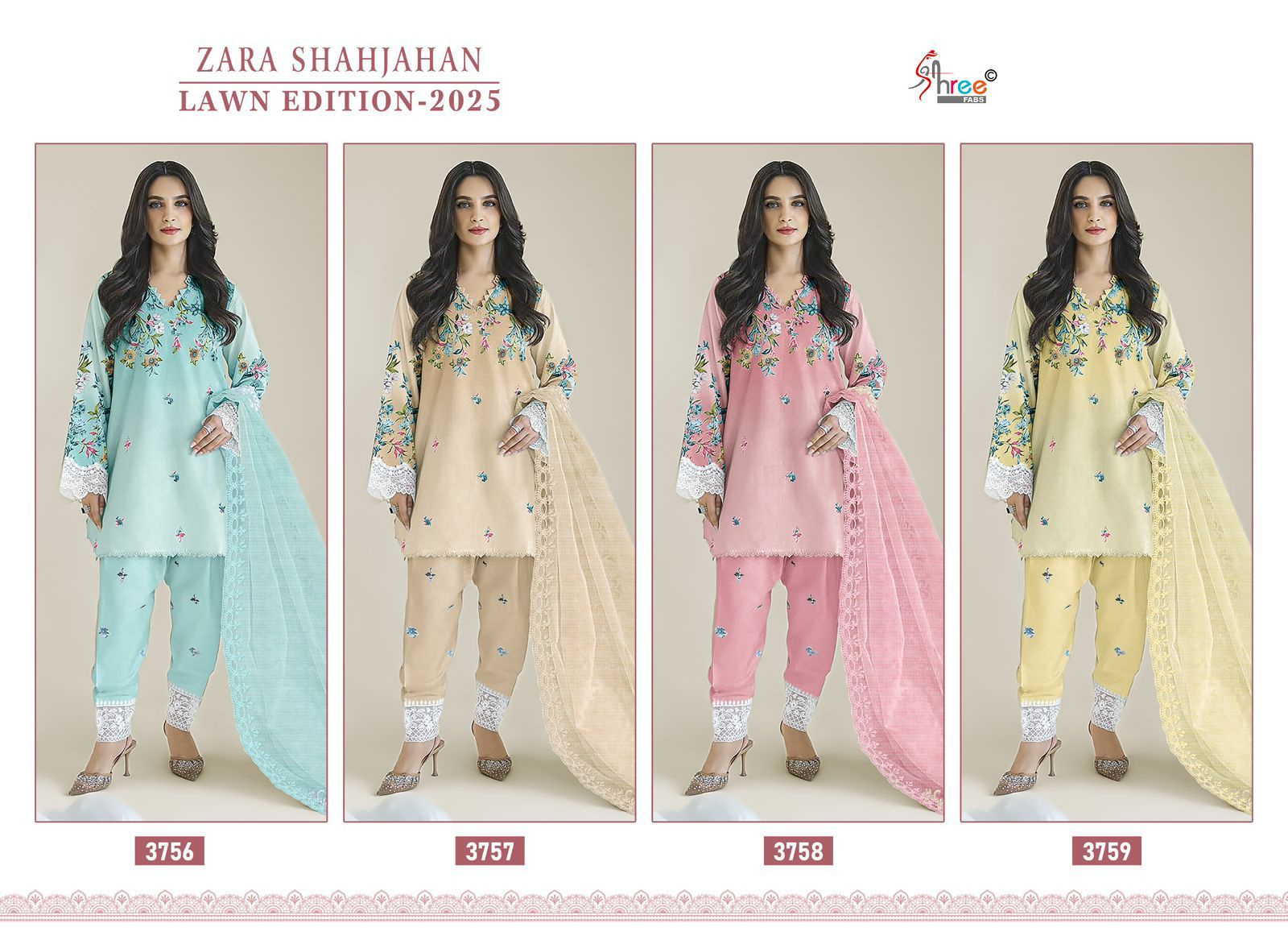 SHREE FABS ZARA SHAHJAHAN LAWN EDITION 2025