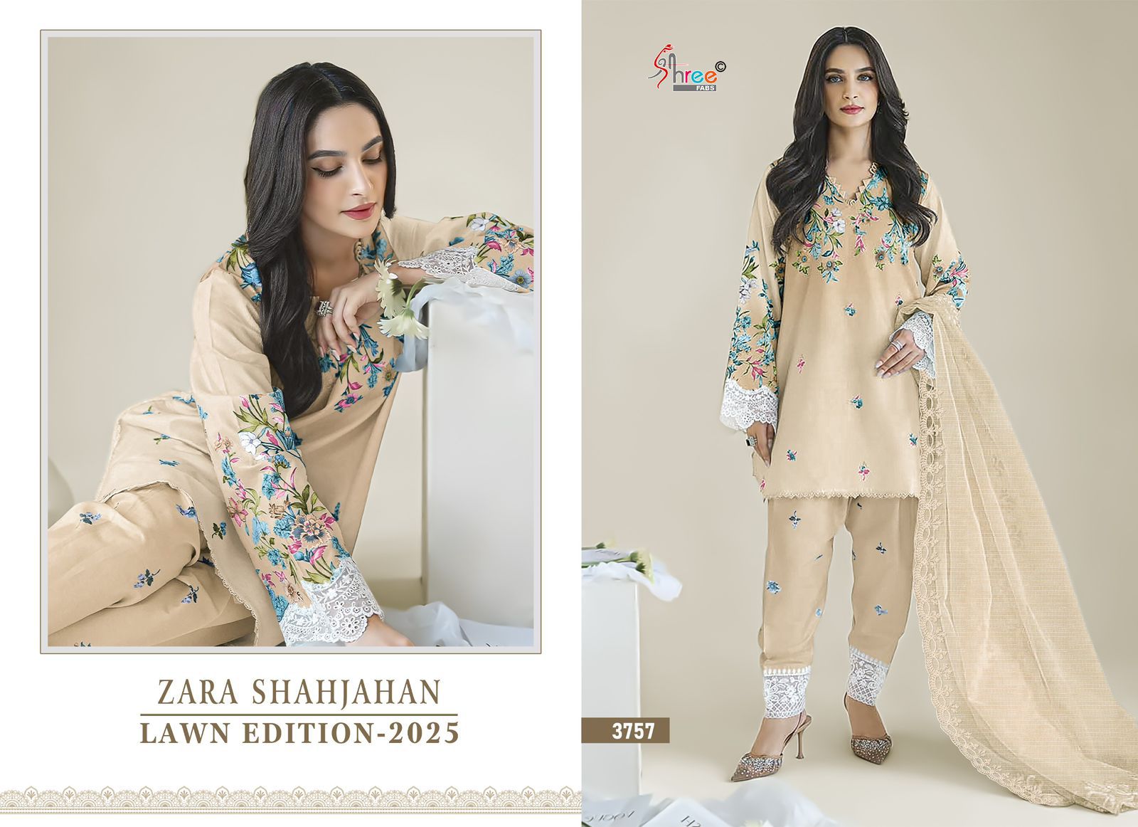 SHREE FABS ZARA SHAHJAHAN LAWN EDITION 2025