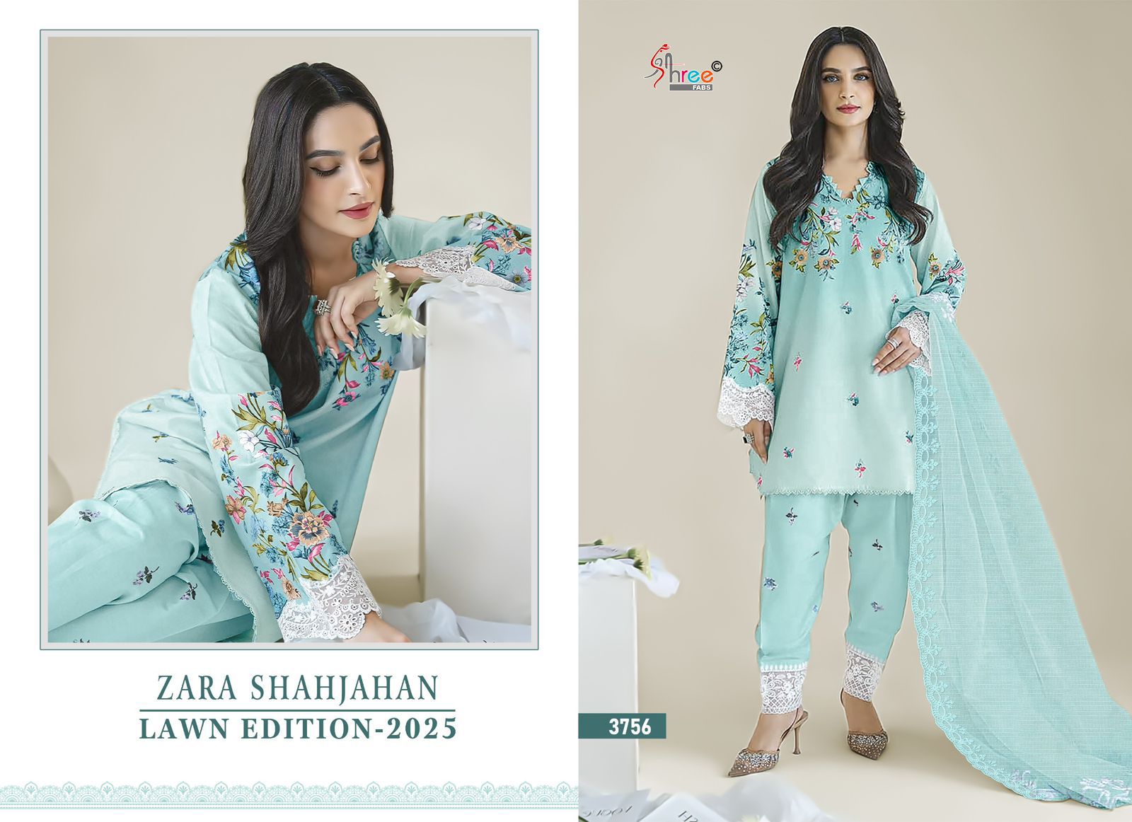 SHREE FABS ZARA SHAHJAHAN LAWN EDITION 2025