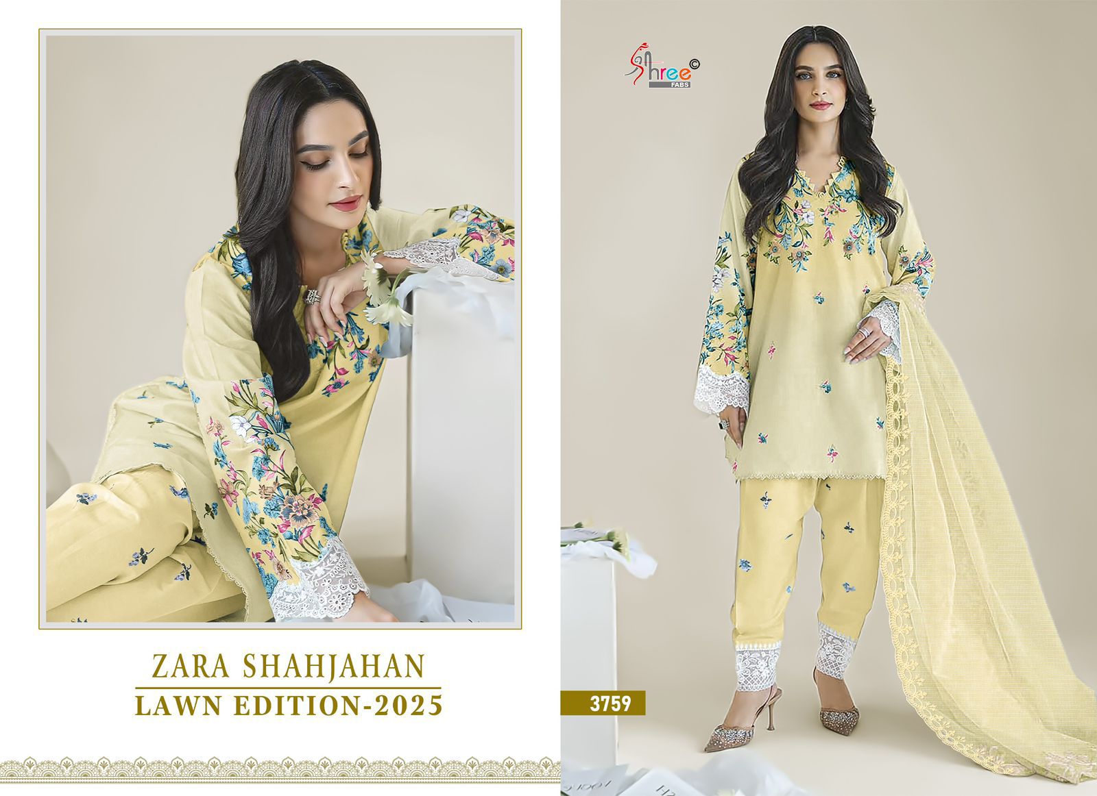 SHREE FABS ZARA SHAHJAHAN LAWN EDITION 2025