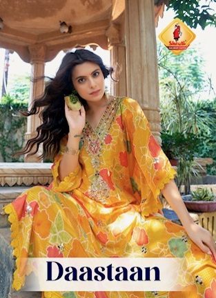 SHRUTI DAASTAAN PURE CREPE DIGITAL PRINT KAFTANS