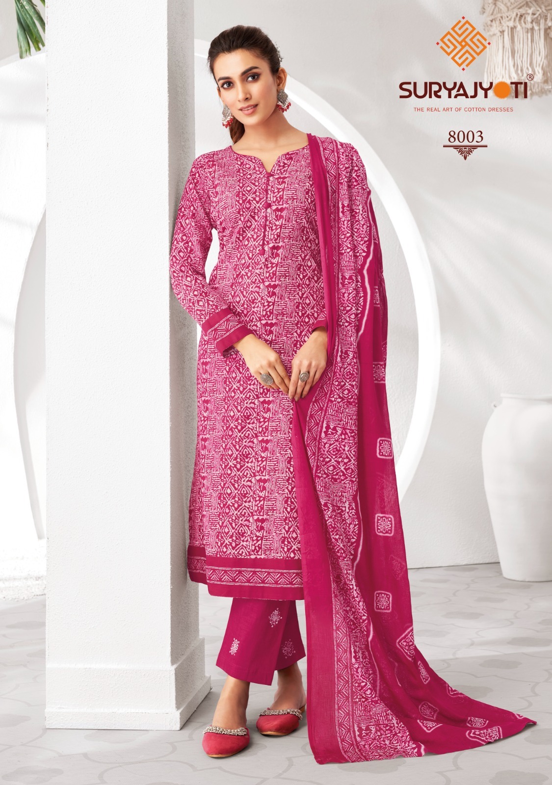 SURYAJYOTI PEHNAVA VOL 8 COTTON READYMADE SUITS