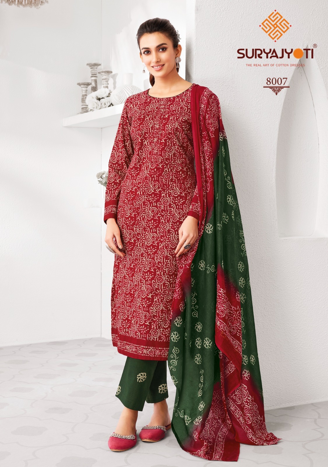 SURYAJYOTI PEHNAVA VOL 8 COTTON READYMADE SUITS