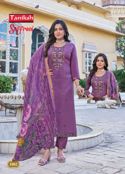 TANIKSH SAFFRONI VOL 1 EMBROIDERY READYMADE KURTI