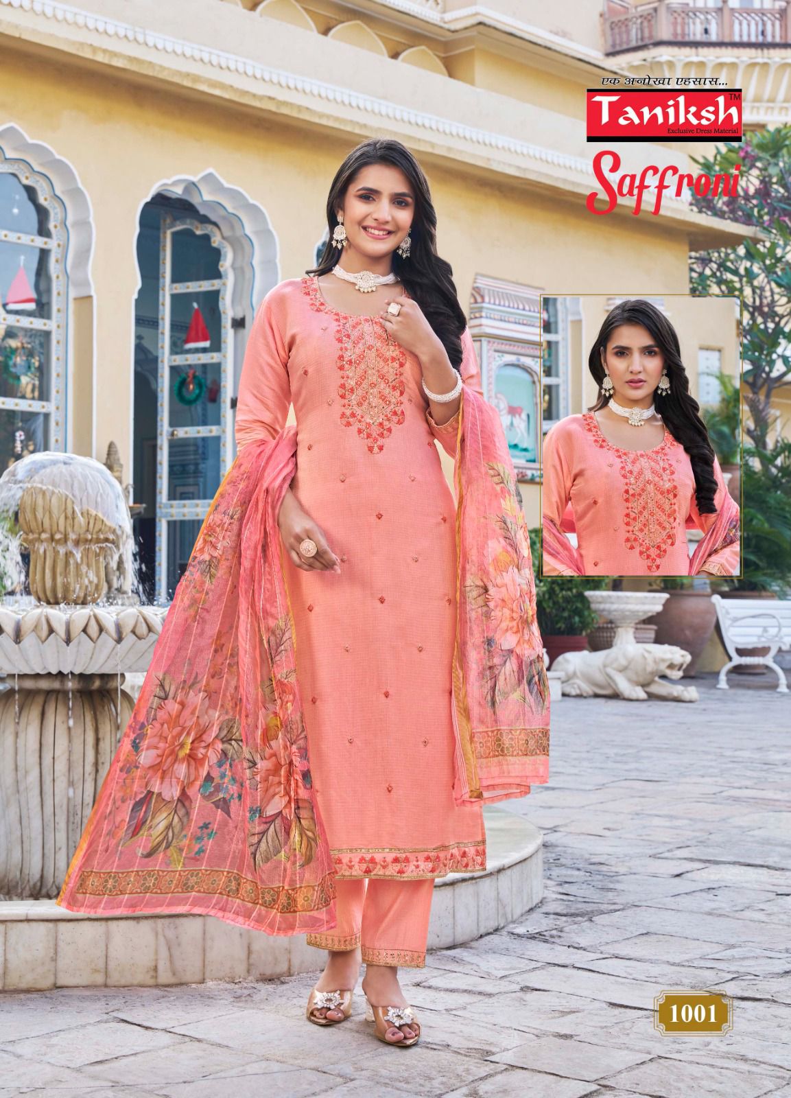 TANIKSH SAFFRONI VOL 1 EMBROIDERY READYMADE KURTI