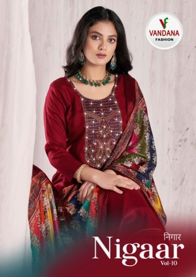 VANDANA FASHION NIGAAR VOL 10 PURE REYON SUITS