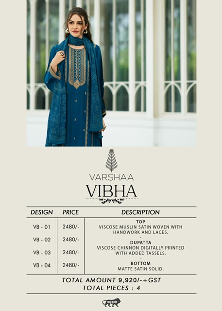 VARSHAA VIBHA VISCOSE MUSLIN DIGITAL PRINTED SUITS