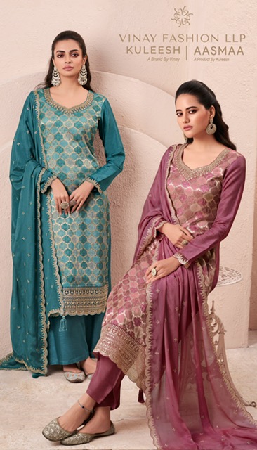 VINAY KULEESH AASMAA SILK EMBROIDERY SUITS SUPPLIER