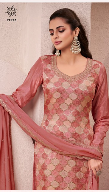 VINAY KULEESH AASMAA SILK EMBROIDERY SUITS SUPPLIER