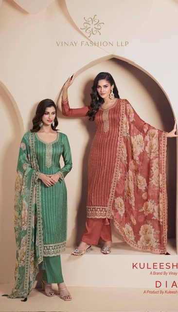 VINAY KULEESH DIA SILK EMBROIDERY FANCY SUITS