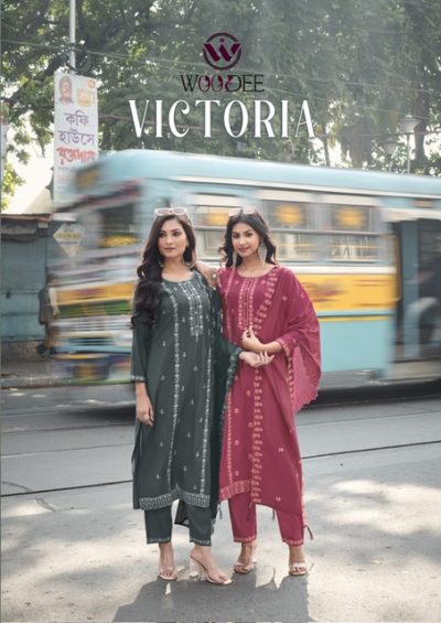 WOODEE VICTORIA ROMAN SILK READYMADE KURTI