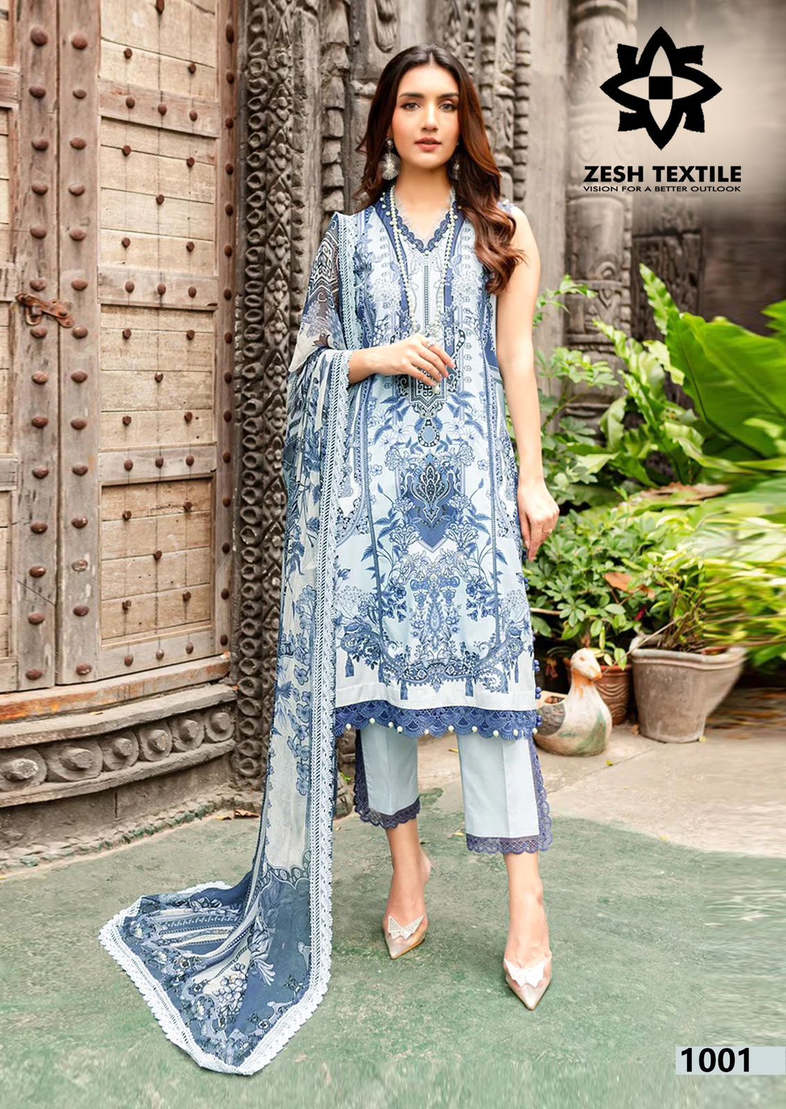 ZESH TEXTILE BAROQUE LAWN SUITS BY GULL AAHMED