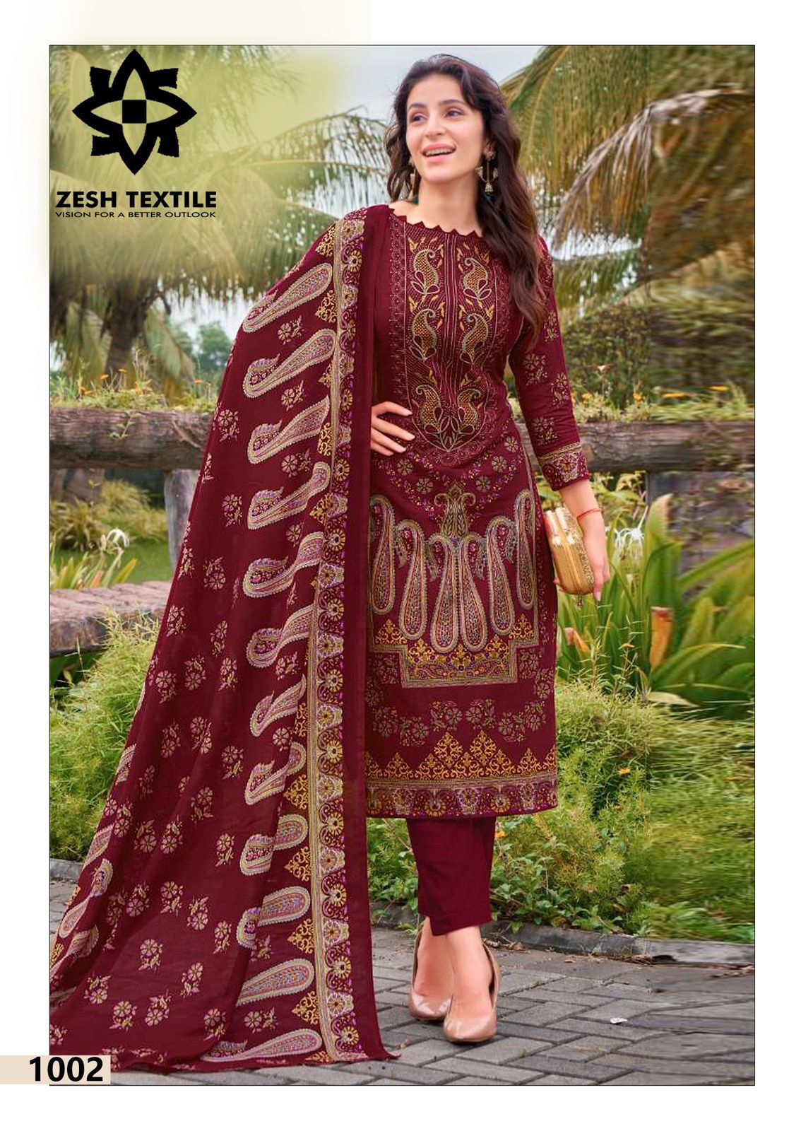 ZESH TEXTILE BAROQUE LAWN SUITS BY GULL AAHMED