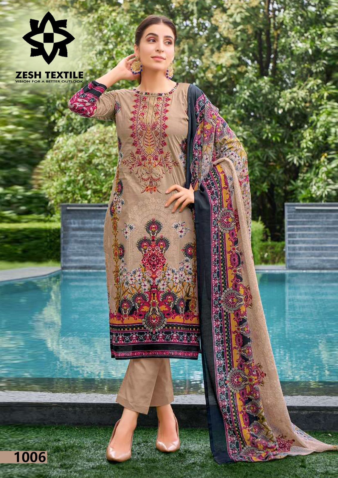 ZESH TEXTILE BAROQUE LAWN SUITS BY GULL AAHMED