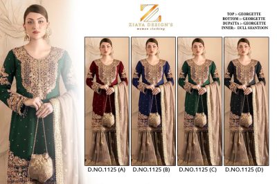 ZIAYA DESIGNS DESIGN NO 1125 PAKISTANI GEORGETTE SUITS