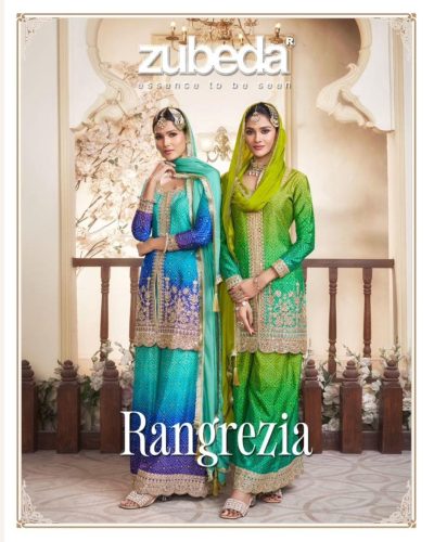 ZUBEDA RANGREZIA CHINON SILK READYMADE SUITS