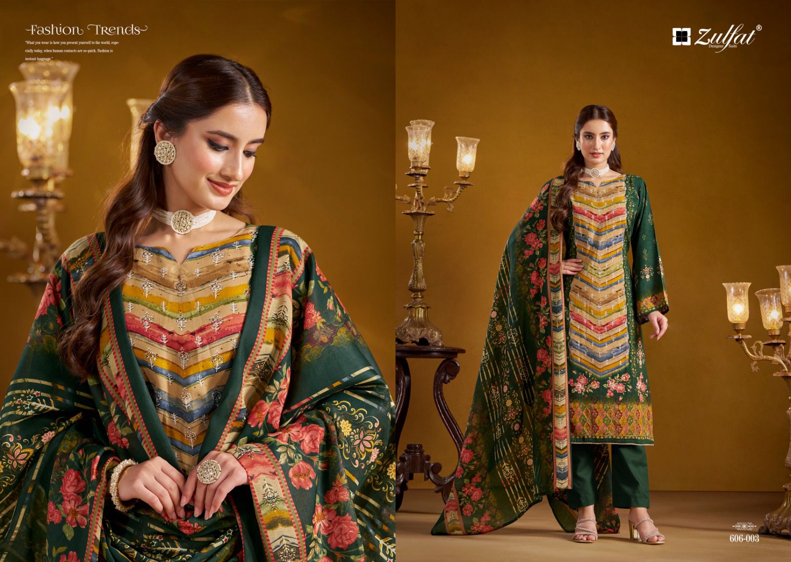 ZULFAT AAYAT VOL 8 PURE VISCOSE HANDWORK SUITS