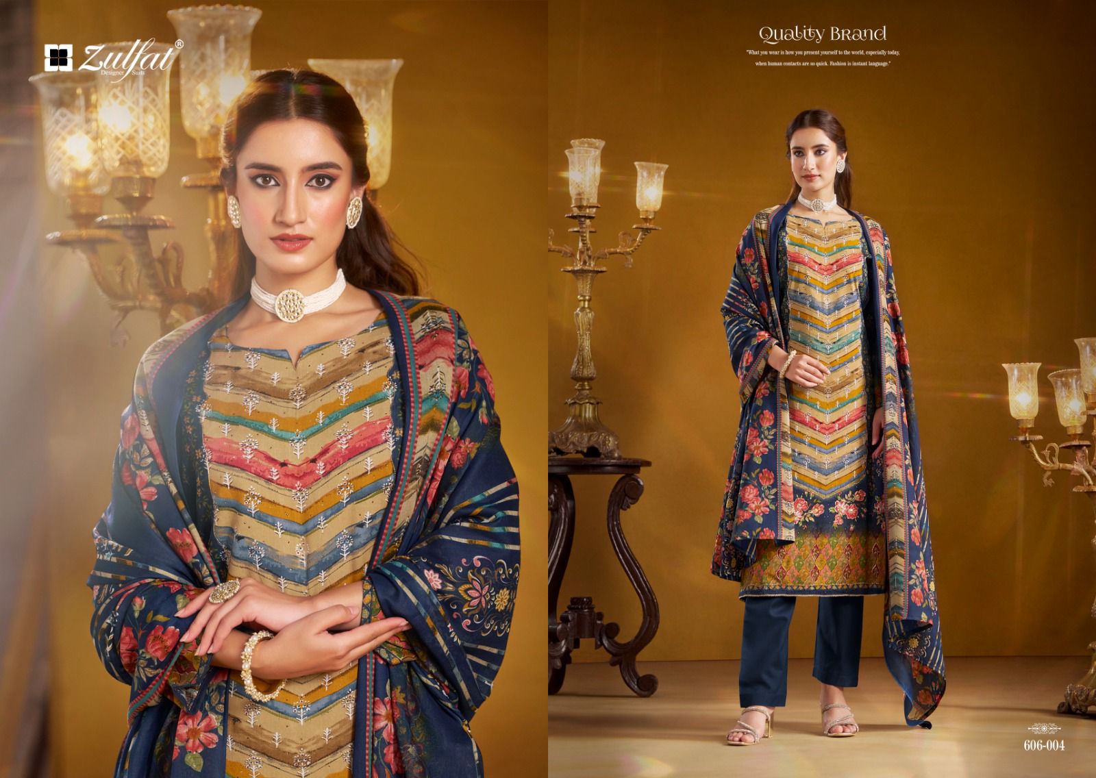 ZULFAT AAYAT VOL 8 PURE VISCOSE HANDWORK SUITS