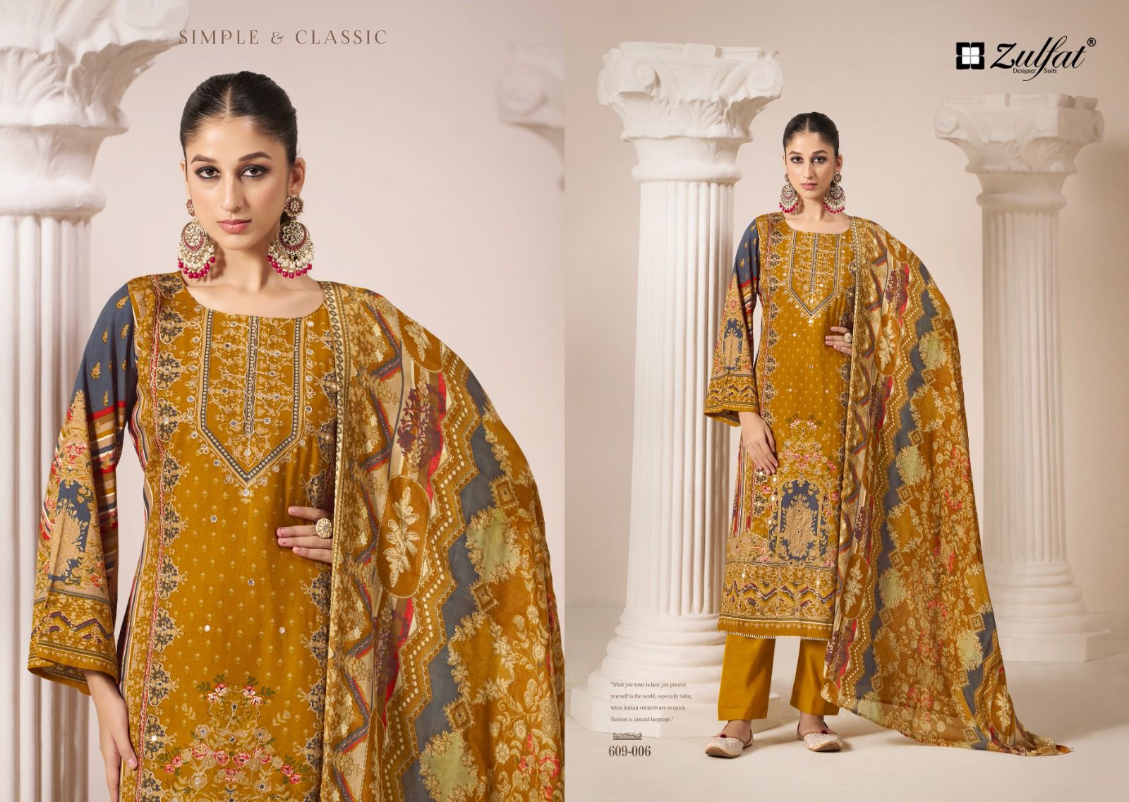 ZULFAT AAYAT VOL 9 PURE VISCOSE HANDWORK SUITS