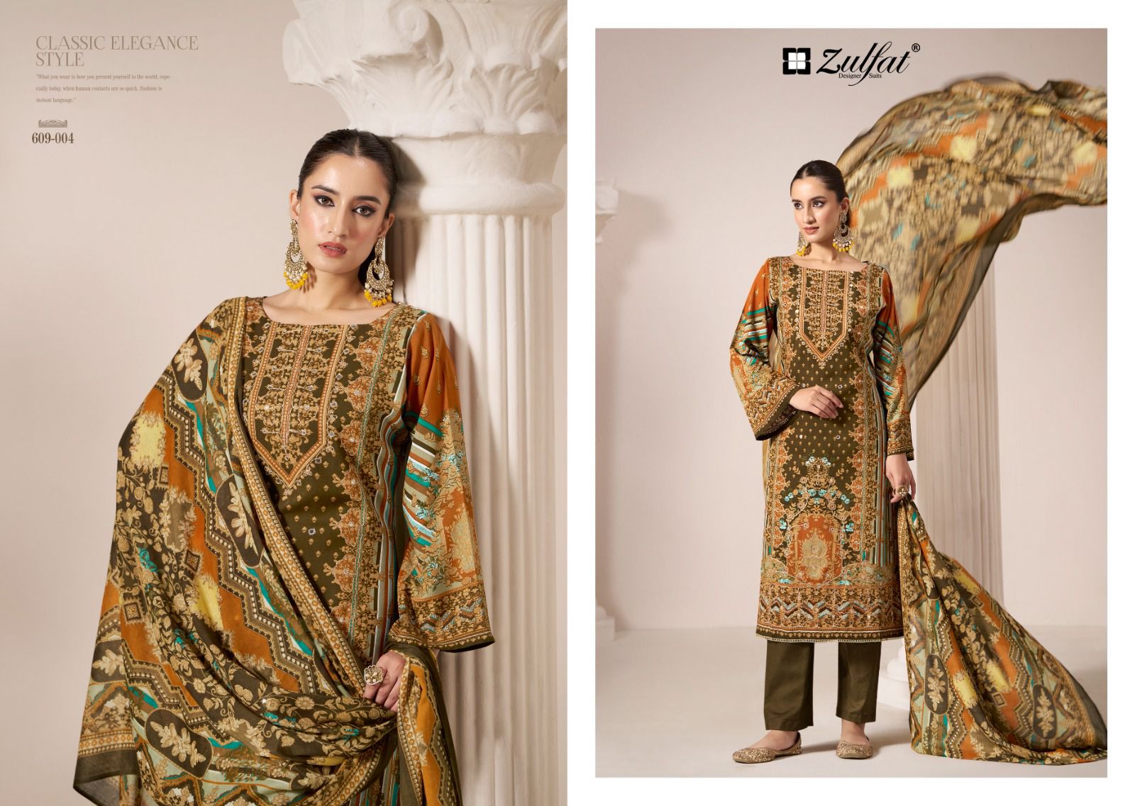 ZULFAT AAYAT VOL 9 PURE VISCOSE HANDWORK SUITS