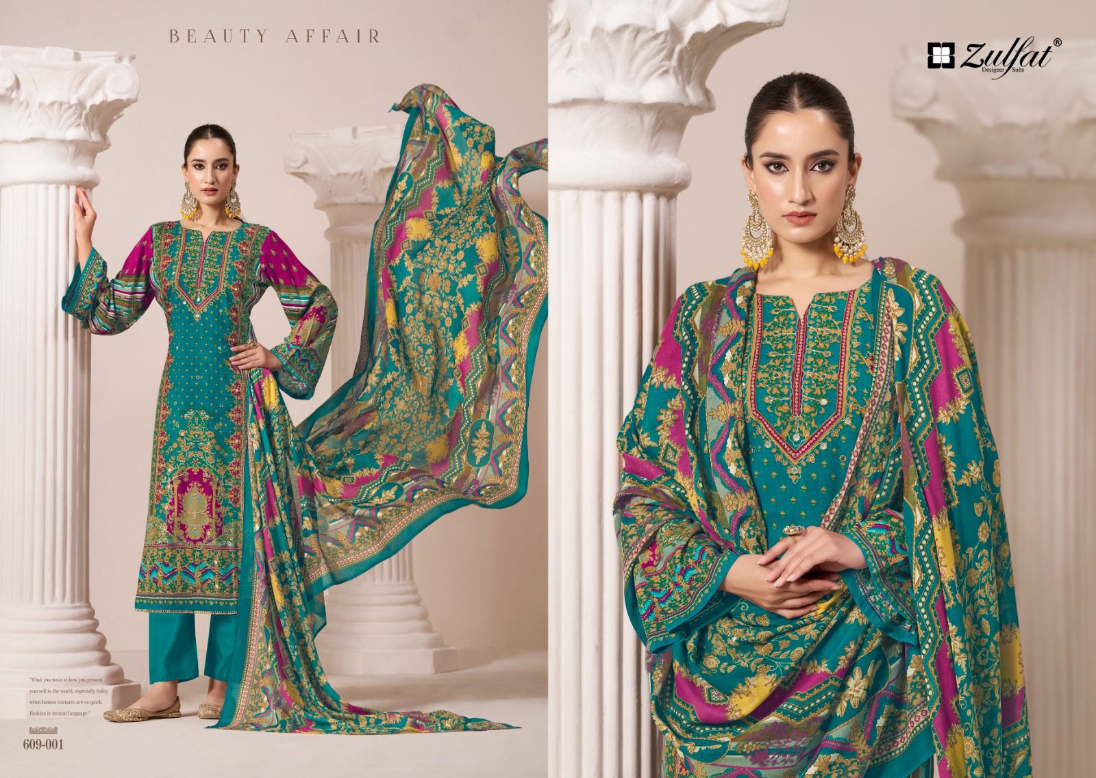 ZULFAT AAYAT VOL 9 PURE VISCOSE HANDWORK SUITS