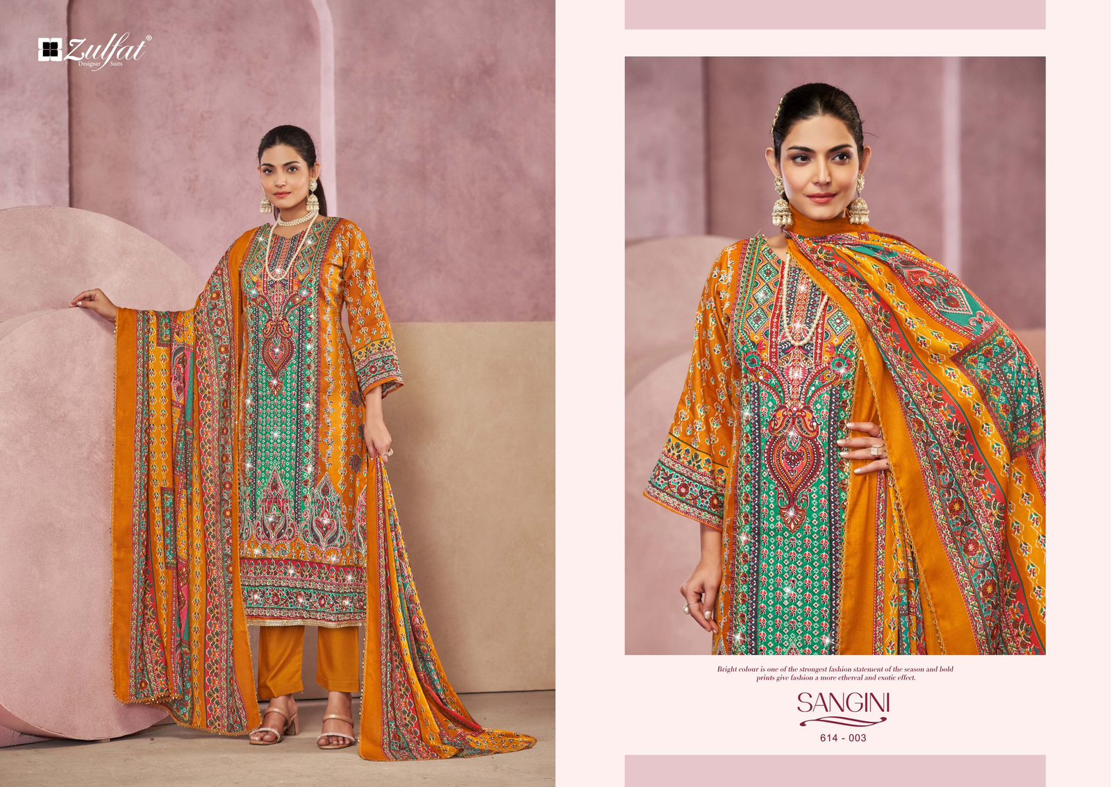 ZULFAT SANGINI VOL 4 COTTON PRINTED SUIT SUPPLIER