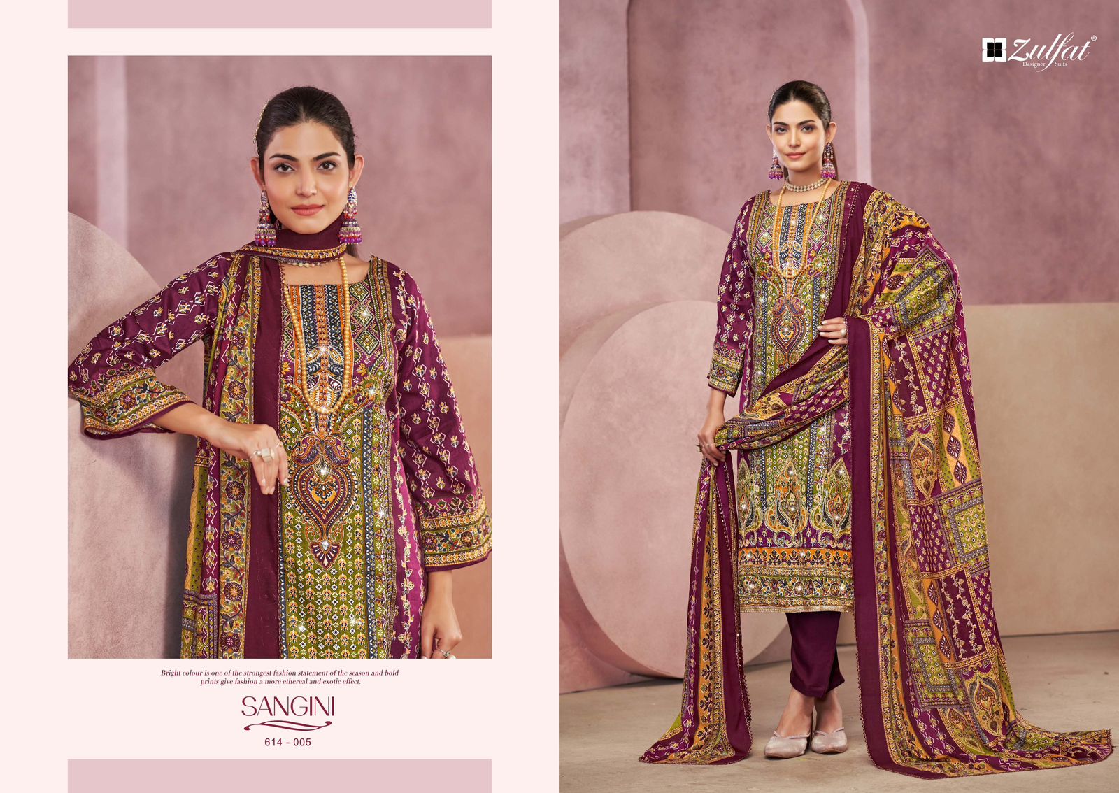 ZULFAT SANGINI VOL 4 COTTON PRINTED SUIT SUPPLIER