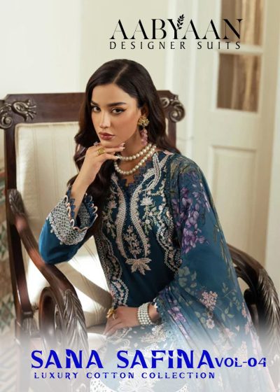 AABYAAN SANA SAFINA VOL 4 PURE COTTON SUITS