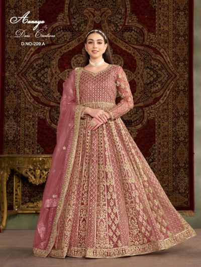 AANAYA D.NO 209 NET EMBROIDERY FANCY SUITS