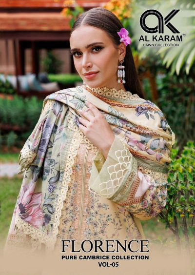 AL KARAM FLORENCE VOL 5 PURE CAMBRIC SUITS