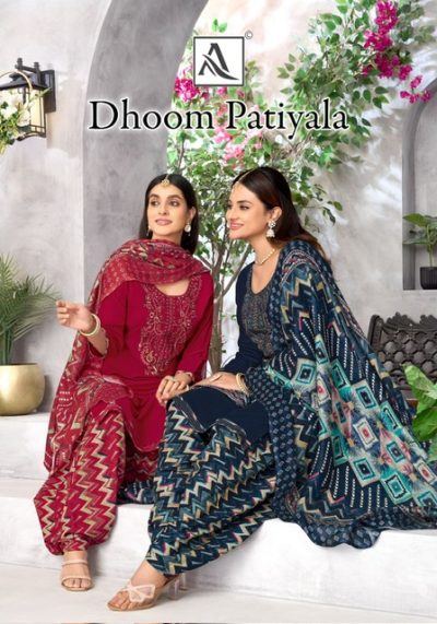 ALOK SUIT DHOOM PATIYALA PURE VISCOSE REYON SUITS